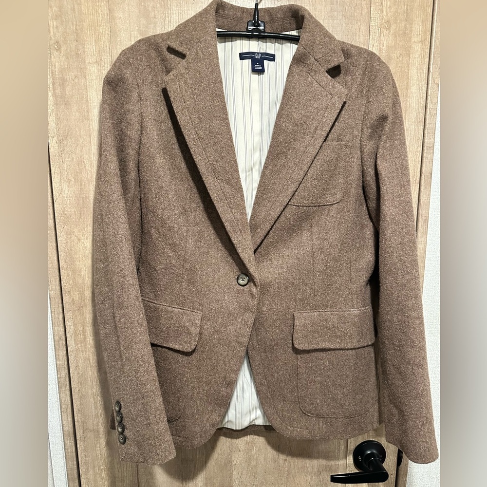 Women's Brown Wool Blazer | Gap | Size 4 | Good Preowned Condition